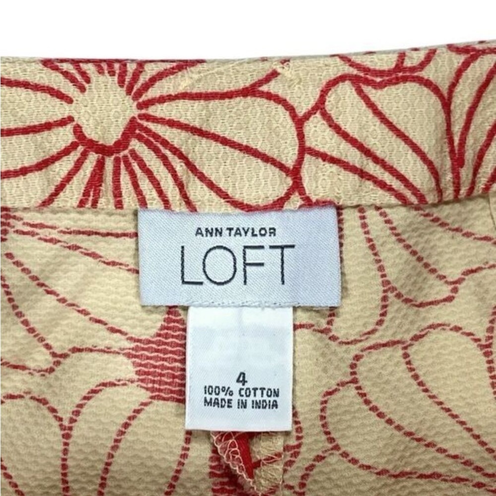 Ann Taylor Loft Floral Red and Tan Pants - Picture 7 of 7